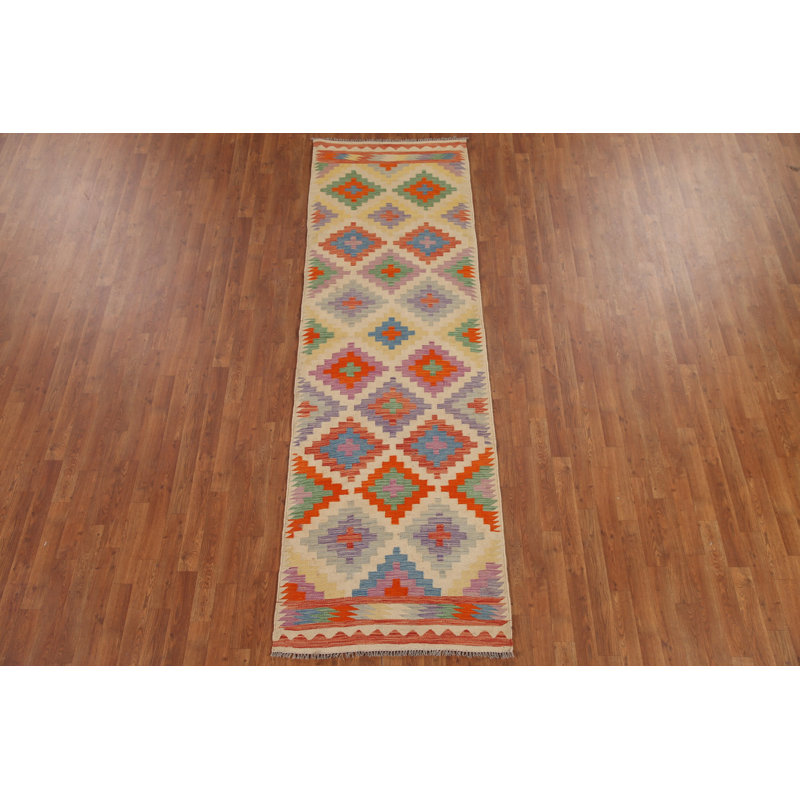 Colourful Kilim Oriental Runner Rug 3x10