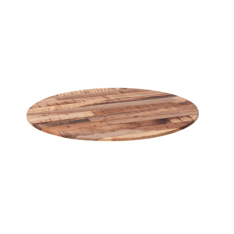 Plateau de table moulé à compression, bois de rose indien, Noyer, rond 27,5 po