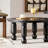 Modern Black Solid Manufactured Wood Round Coffee Table