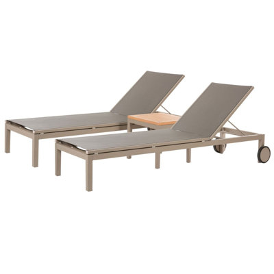 Chaise longue inclinable avec table