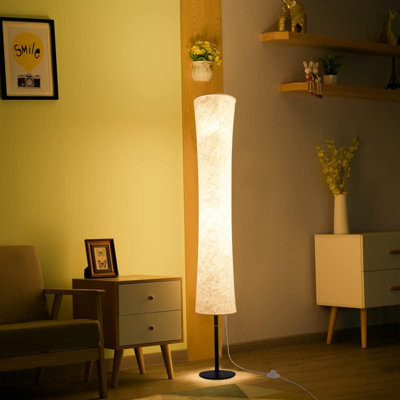 Smart Floor Lamp, Similar To Fabric Shade, 64'' Standing Lamps For Bedroom, APP & Remote, RGBCW 2700K-6500K, 2 X 60W Equivalent, No Hub Required,Compatible With Alexa Google Assistant