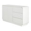 Buffet blanc moderne, armoire de rangement de 55,1 po de largeur avec 2 portes et 3 tiroirs, salle à manger et salon polyvalents-45479454