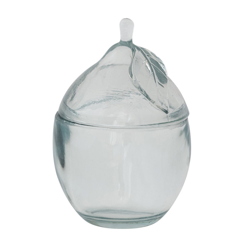 Pressed Glass Lemon Shaped Jar
