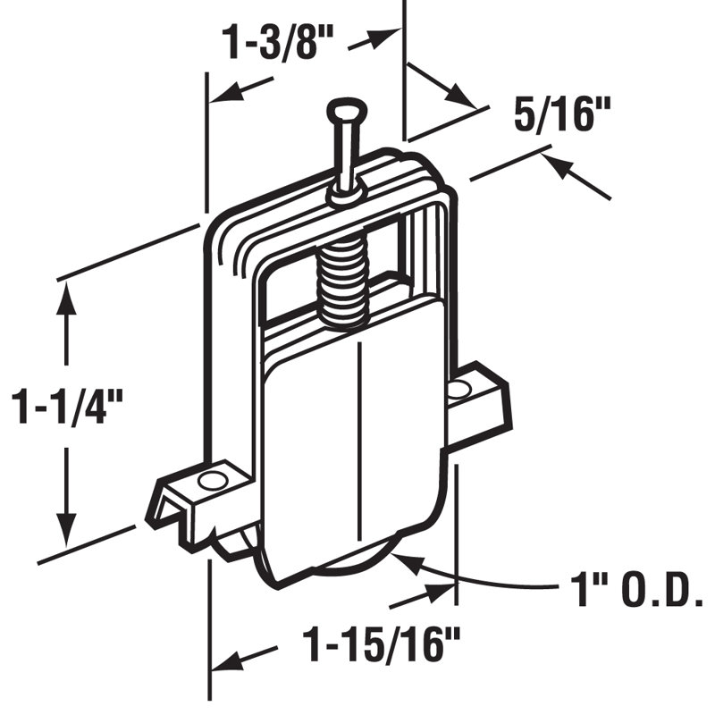 Ensemble de roulettes Prime-Line, diamètre extérieur de 1 po, bord concave, ours à billes en acier