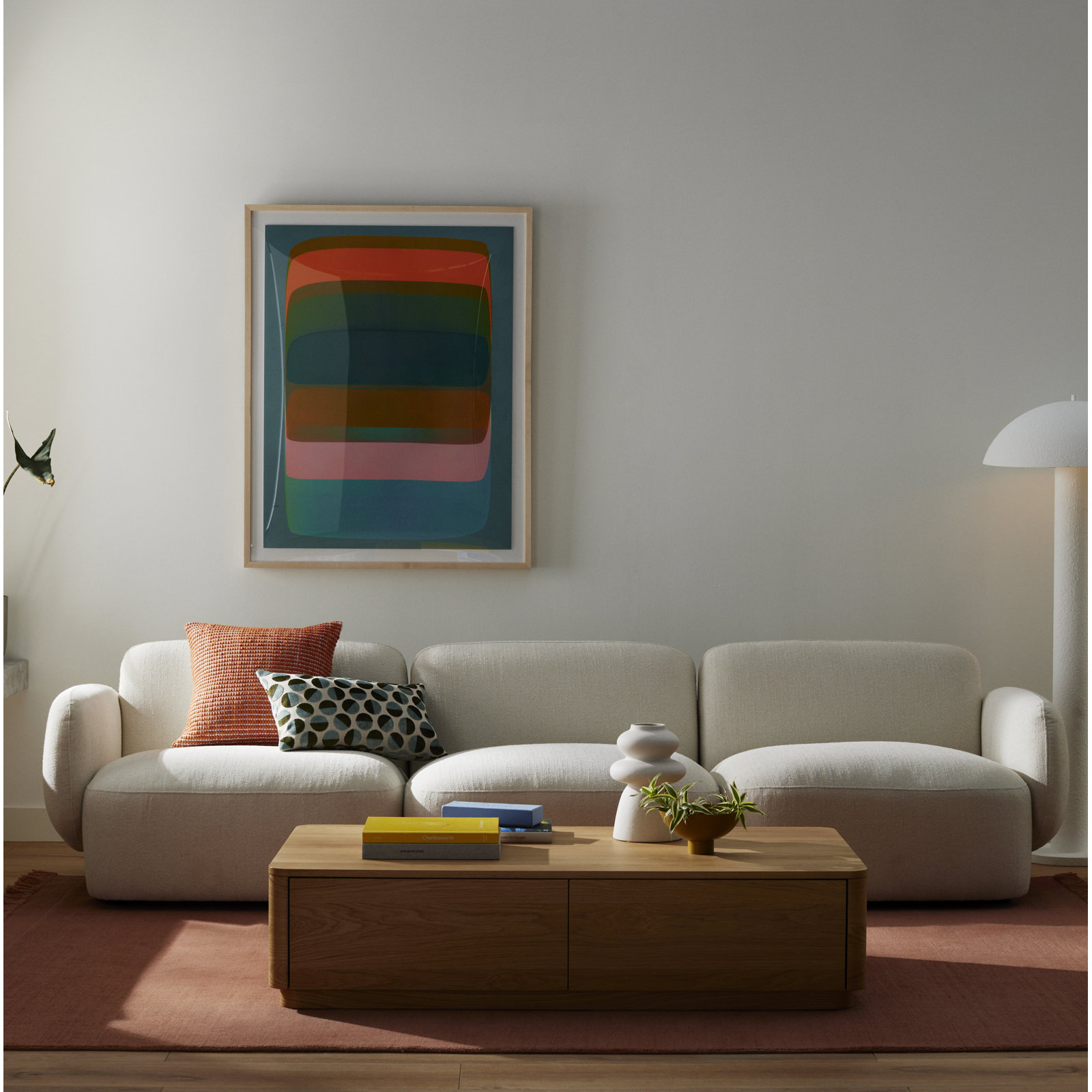 Waverly Wool Pillow Cover, Down, Rust, 20" x 20"