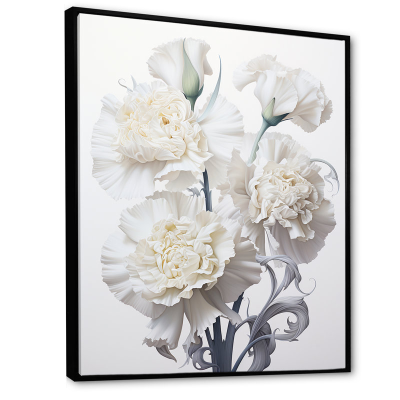 Monochromes minimalisme œillets II sur toile, H 40 po x l 30 po x P 1,5 po, Cadre flottant noir