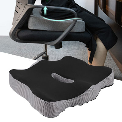 Memory Foam Seat Cushion Anti Slip Bottom Removable Reduce Pressure Posture Improvement Chair for Office Study Room Home