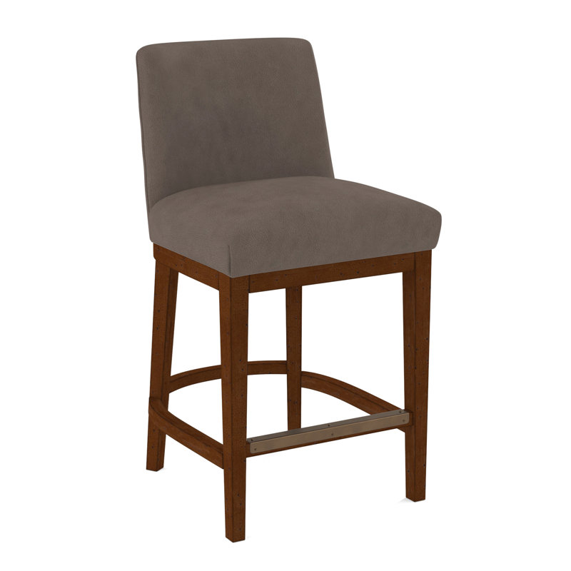 Upholstered Stool, Black, Evolution Silver Fox