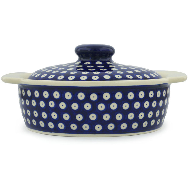 Polmedia Round Stoneware Casserole Bakeware