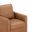 Fauteuil d'appoint pivotant en cuir véritable Weston-117357148