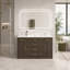 Meuble-lavabo avec beaucoup de rangement, 2 portes à fermeture en douceur et 6 tiroirs pour une organisation élégante-1742770777