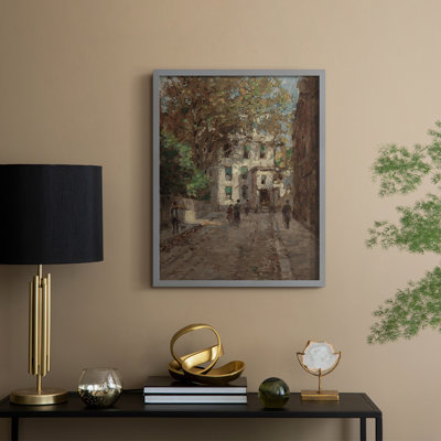 Reproduction encadrée vintage en bois massif CLxxxvi
