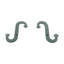 Shutter Dog Scroll Hand Forged Iron Masonry Single