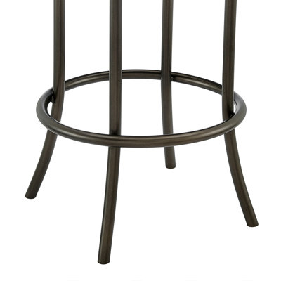 Tabouret de bar ou de comptoir pivotant Tatyana en simili cuir brun