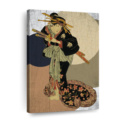 Femme Samurai Warrior sur toile