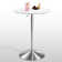 Ojavi Bistro Pub Table Round Adjustable Height Bar Cocktail Table Dining Table with Chrome Base