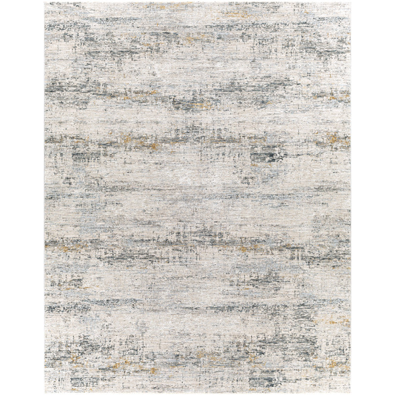 Cream/Light Gray Area Rug, Rectangle 7'10" x 10'3"