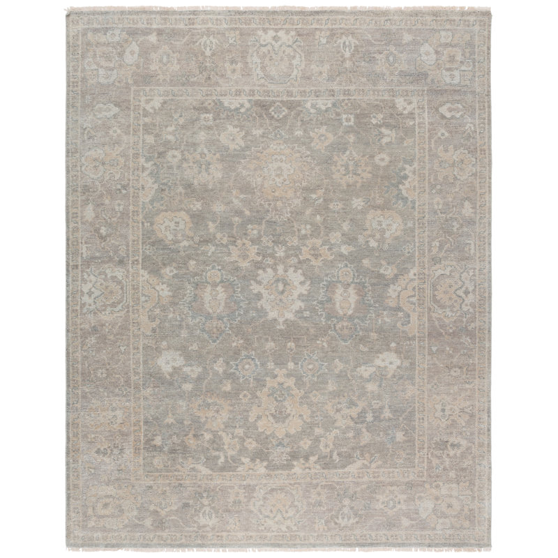 90% laine nouée à la main Izmir 205; Tapis oriental 10% coton, Rectangle 9 pi 0 po x 12 pi 0 po