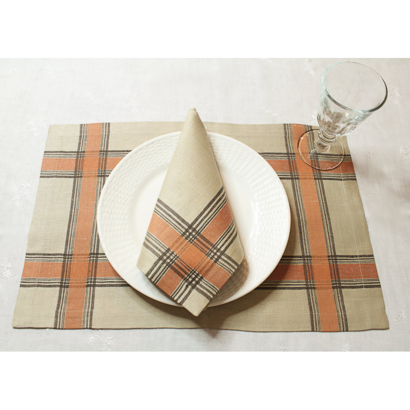 Serviettes French Home Linen Boulevard - Brun clair, terre cuite, chocolat