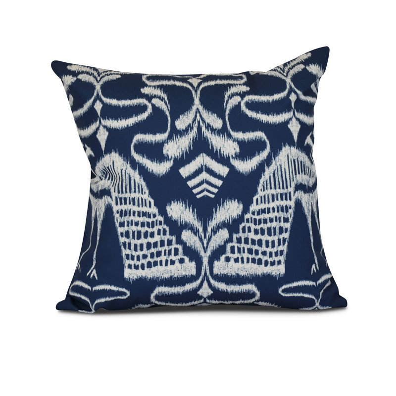 Housse et coussin de coussin carré d'extérieur Tropical Resort, Bleu, 18 po x 18 po