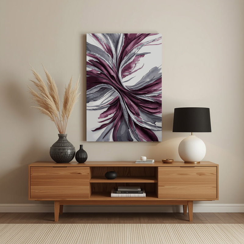 Aquarelle abstraite 94, art mural en métal brun, H 30 po x l 20 po