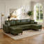 120 " Faux Leather Sofa