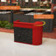 Bureau de réception contemporain en bois manufacturé demi-cercle