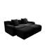 Ensemble de canapé modulaire en tissu Bondy Teddy avec méridienne et accoudoirs ergonomiques courbés, noir-839854639