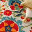 Tapis intérieur/extérieur Bernia floral ivoire/rouge/vert-62732046