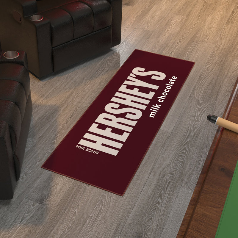 Tapis anti-dérapant Hershey pour cuisine de chambre Mancave, brun, Tapis de couloir 1 pi 8 po x 4 pi 11 po
