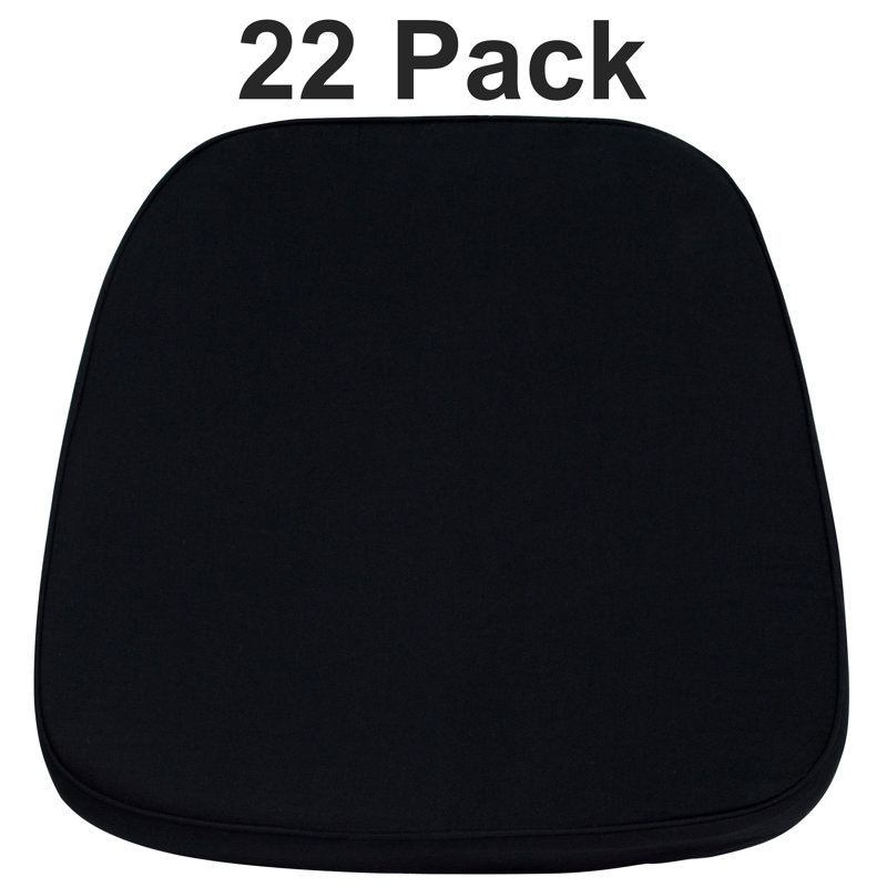 2Soft Fabric Chiavari Chair Cushion, Black
