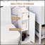 Armoire à papier hygiénique, armoire de coin de petite salle de bain avec portes et tablettes pour un rangement efficace