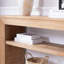 Console rustique en bois massif avec tablette de rangement