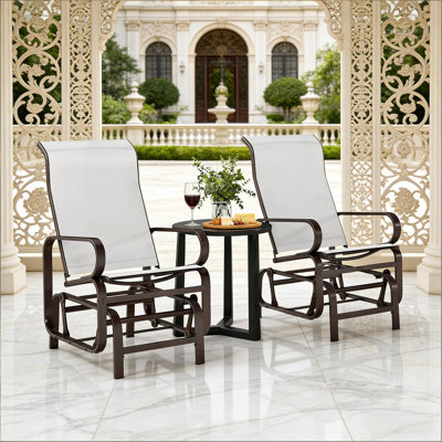 Outdoor Rockers Chair Set of 2,Cozy Gliding Lounger Chair(Only Set of 2 Chair)