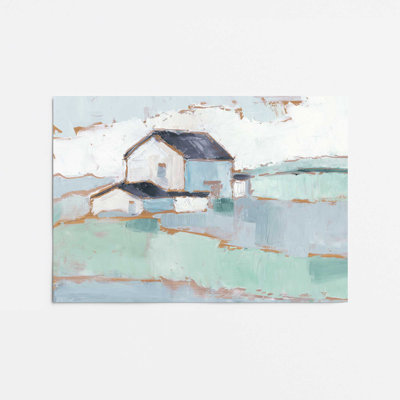 Farmhouse on Open Fields II, reproduction dans un cadre