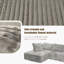Canapé modulaire gris avec méridienne American Style