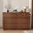 Mid-Century Modern Fluted 6-Drawer Sideboard, Walnut Finish