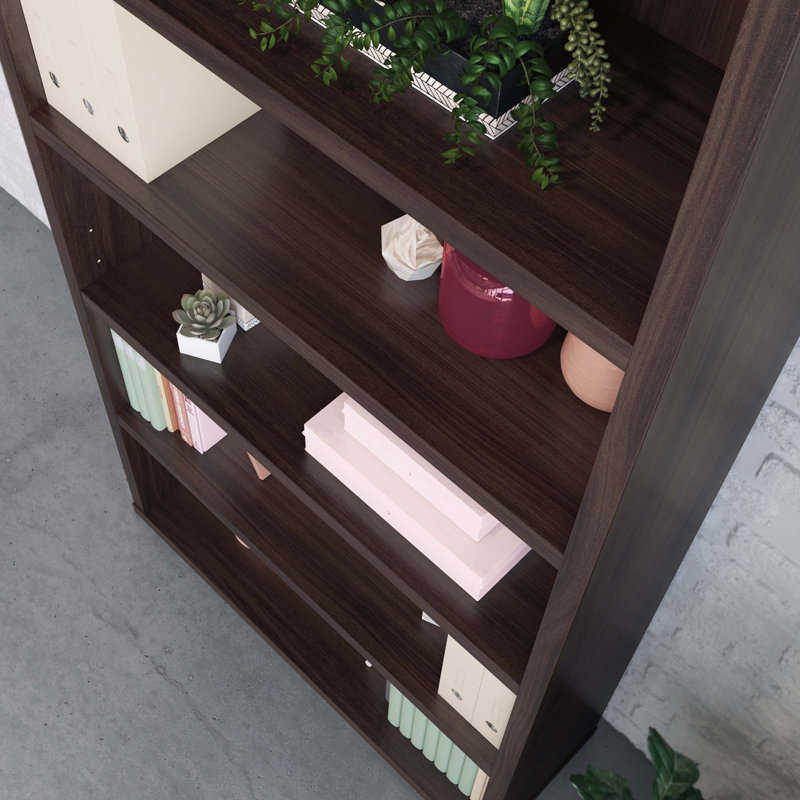 5-Shelf Bookcase, Brown finish