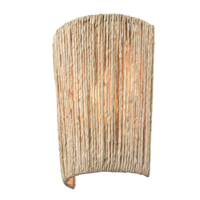 Applique murale 11,75 po Cabana en or laqué avec feuille de maïs séchée
