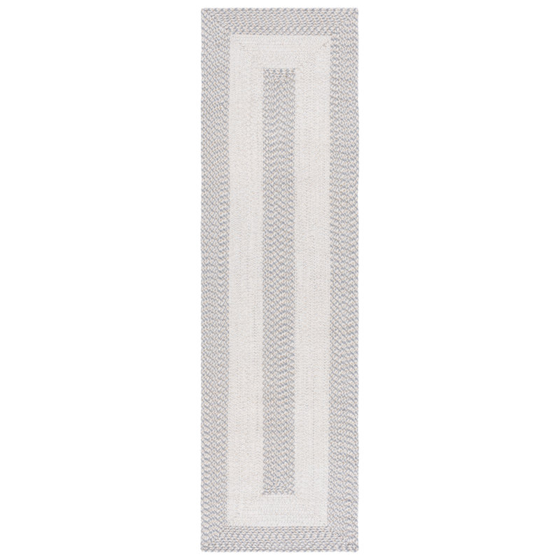 Braided 821 Area Rug In Ivory / Grey, Runner 2'3" x 8'