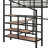 Full Size Metal Loft Bed With Desk And Lateral Storage Ladder-1938682884