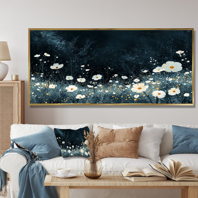Wolter White Wildflowers Mid Night Meadow - Wildflowers Wall Art