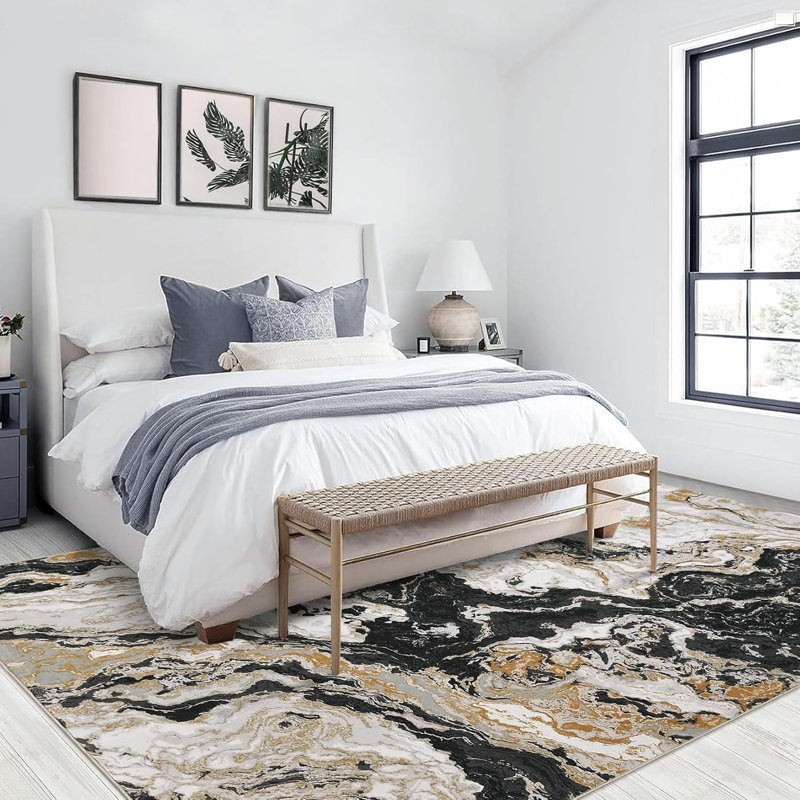 Modern Marble Rug, Rectangle 8' x 10'