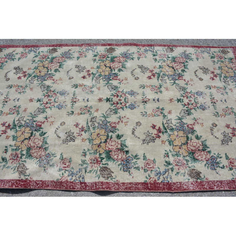 Tapis rétro, tapis turcs, tapis 4,2 x 8,7 pi, tapis de cuisine rouge, tapis Boho, tapis de chambre à coucher, tapis en laine
