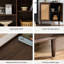 Armoire d'appoint 34,65 po en rotin 2 portes avec pieds en bois massif et tablettes réglables-1641887483-1664757320