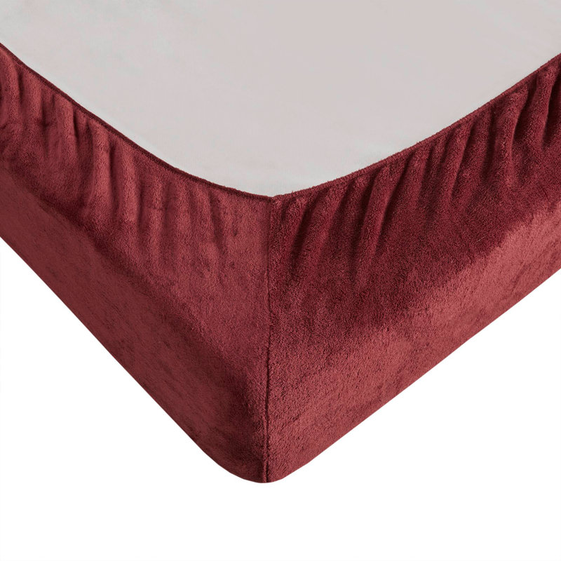 4 PCS Micro Plush Sheet Set, Queen Sheet Set, Burgundy