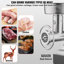 Hachoir à viande électrique, capacité de 2,7 kg/min, avec lame et grille, idéal pour la fabrication de saucisses. Hachoir à viande professionnel en acier inoxydable pour cuisines, restaurants et boucheries.-106588316