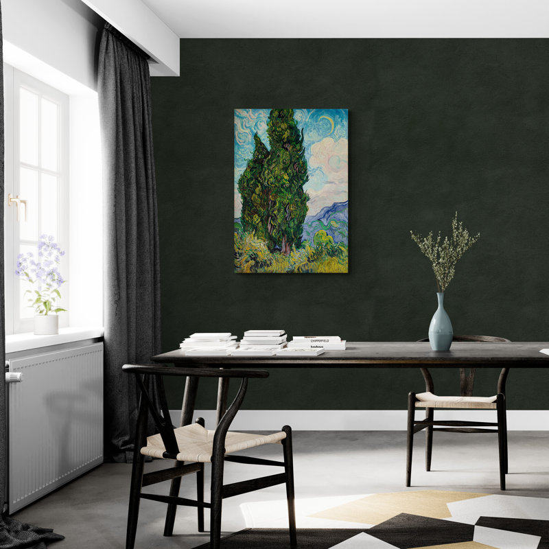 Cypresses by Vincent Van Gogh - Wrapped Canvas Art Prints, 117 cm H x 84 cm W