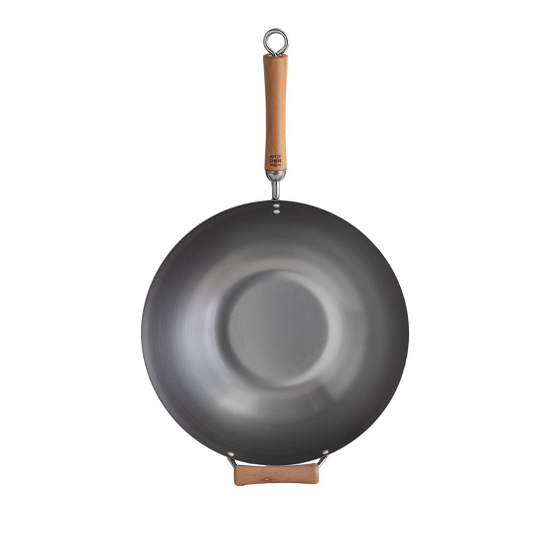 Joyce Chen 14'' Carbon Steel Wok, Silver, 5.5" H x 14" W x 23.5" L