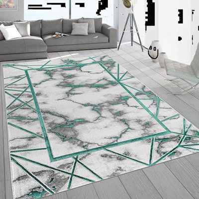 Abstract Flokati Area Rug